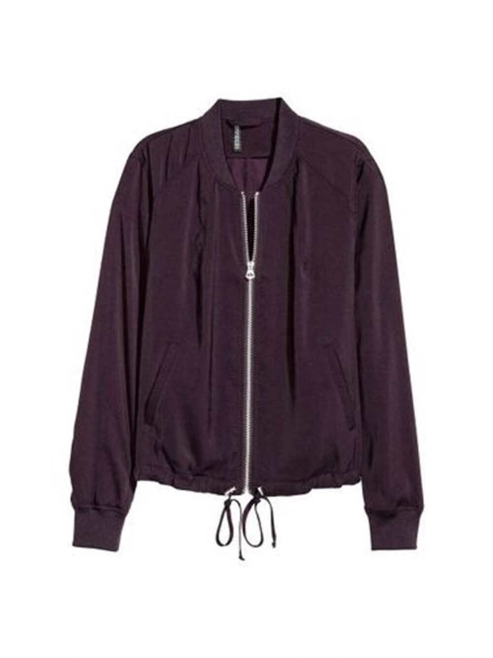Purple plum Satin Bomber Jacket